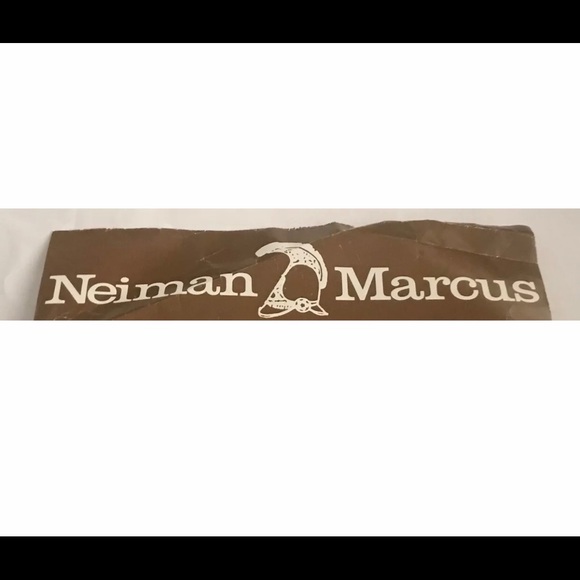 New Neiman Marcus Knit Shoe Bags Travel Beige Blue - Picture 13 of 14